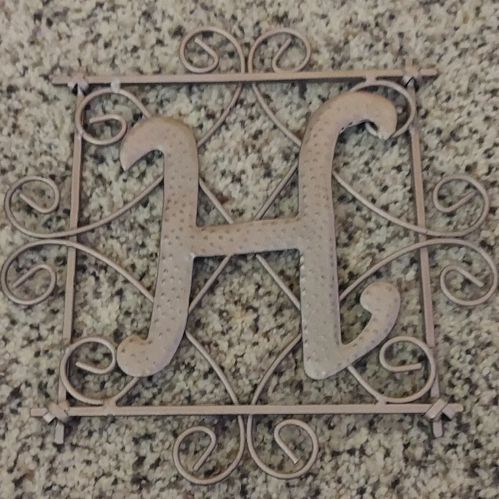 Metal Decorative Rustic Hanging Sign Black Letters H O M E